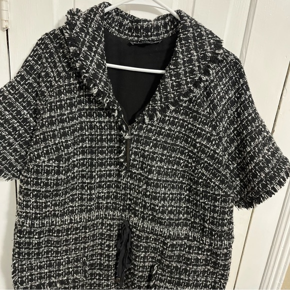 Eloquii Monochrome Tweed Mini Dress - Picture 3 of 8